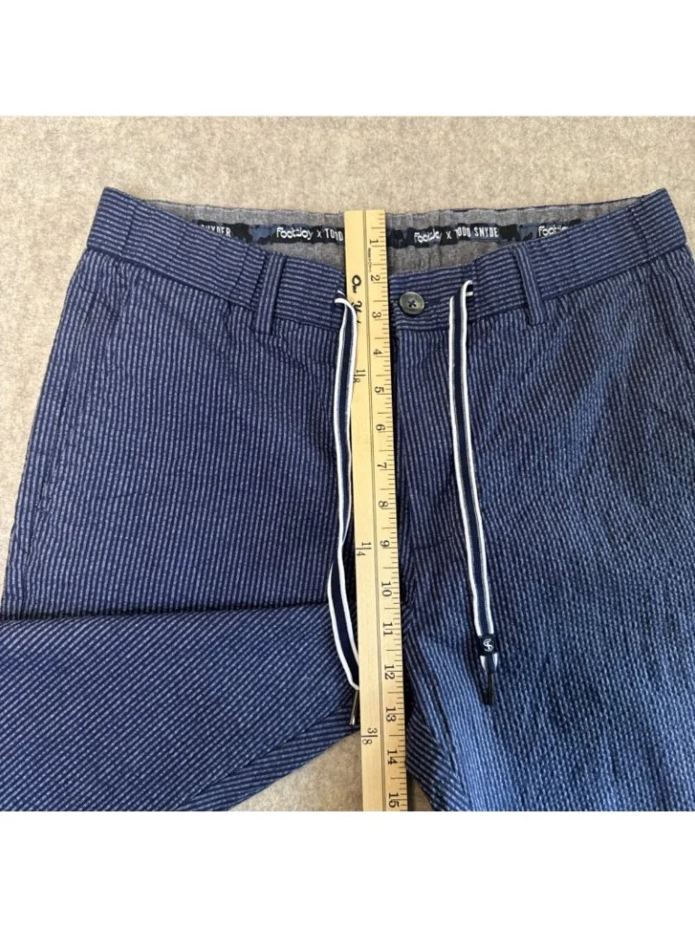 FootJoy FJ x Todd Snyder Stripe Seersucker Jogger Mens M Navy Drawstring